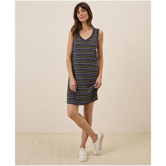A Line Tank Dress La Jolla Stripe - Picture 1 of 6